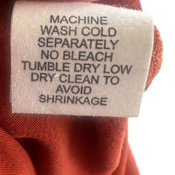 Eileen Fisher Short Sleeve Tencel Terracotta Dress Size Small - Picture 7 of 9